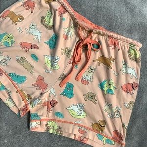 Nick & Nora lounge sleep shorts dog print